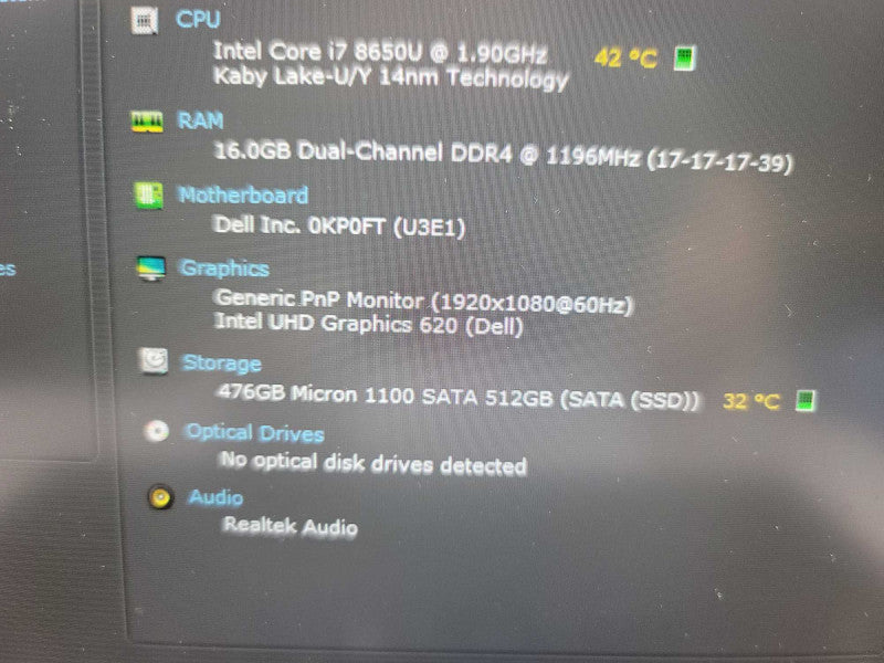 Dell Latitude 7490 i7-8650U @ 1.90GHz, 16GB DDR4, 512GB m.2 QÎ²