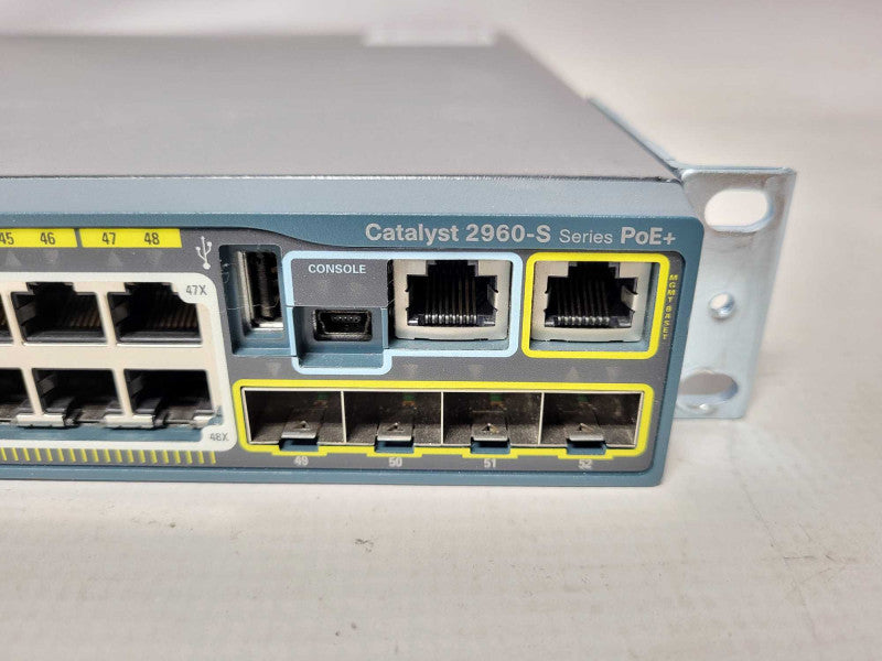 Cisco WS-C2960S-48FPS-L 48 Port PoE+ Gigabit Network Switch $