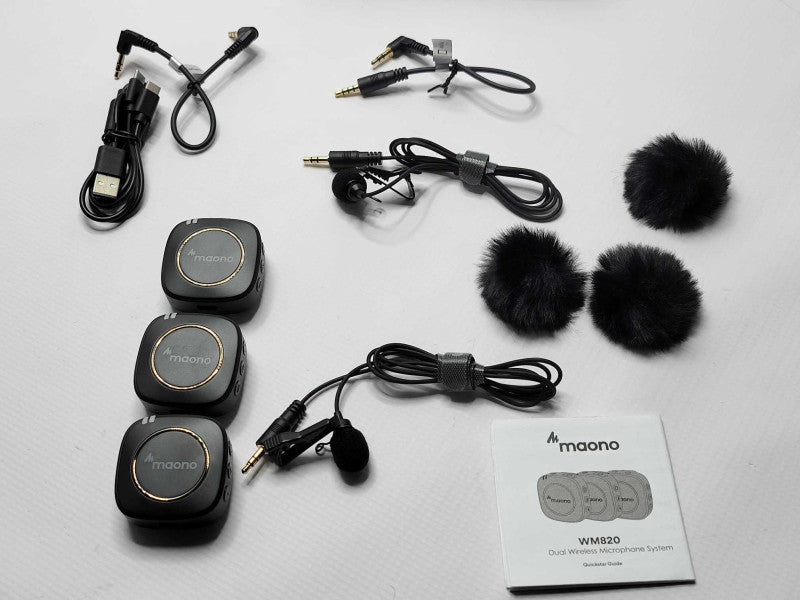 MAONO WM820 A2 Compact Wireless Lavalier Microphone System _