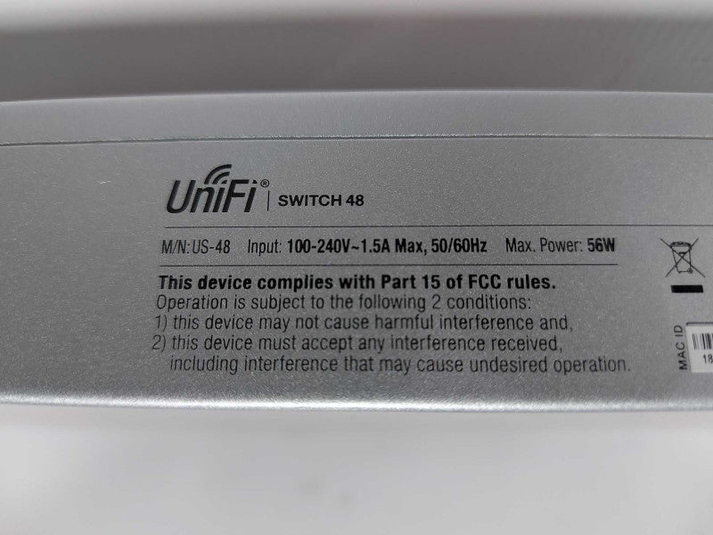 Ubiquity Unifi Switch 48 US-48 Non-POE  #