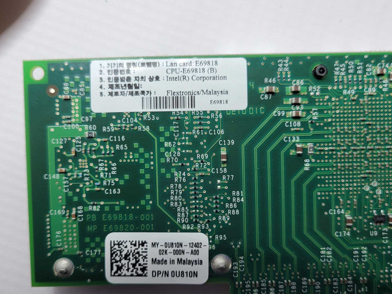 Dell Intel 0U810N Dual-Port 10GbE X520 PCIe Server Adapter, FH _