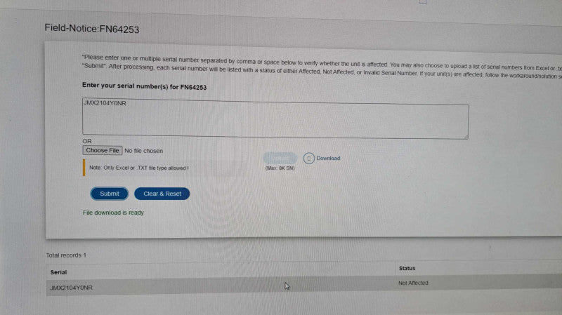 Cisco ASA 5516-X Hardware Firewall | Not Affected Serial | No SSD )