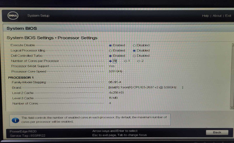 Dell PE R620 - Xeon E5-2637 v2 | 128GB RAM | NO HDD | 2x 495W PSU