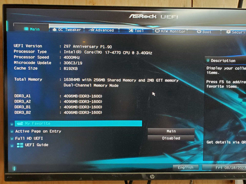 Custom PC - Intel i7-4770 @ 3.40 GHZ 16GB DDR3 550W PSU