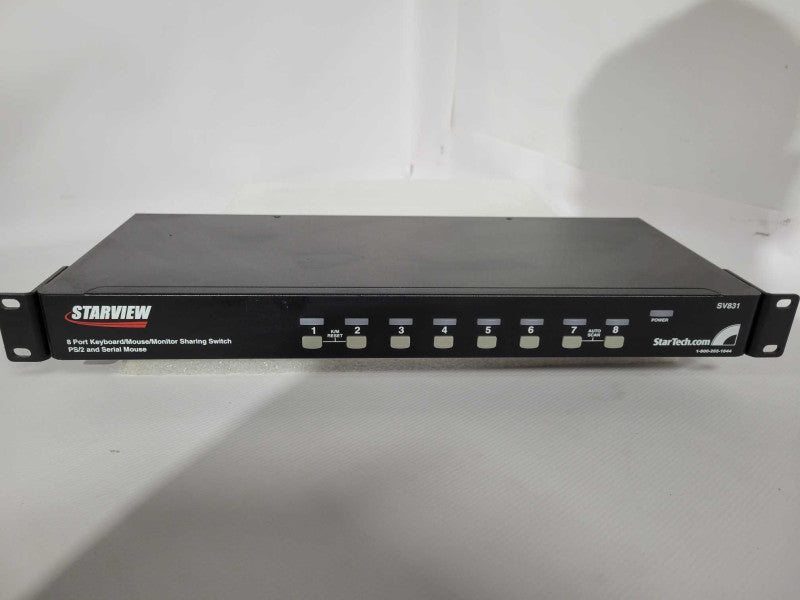 Starview SV831 8 Port KEYBOARD/MOUSE/MONITOR Sharing Switch RackmountPS/2 KVM !