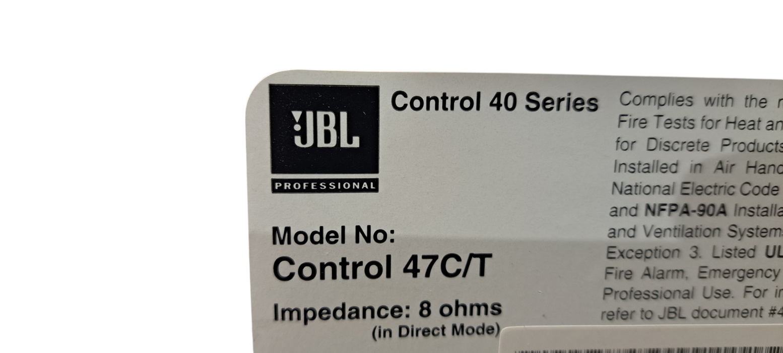 Pair of JBL Professional Control 47C/T Speakers