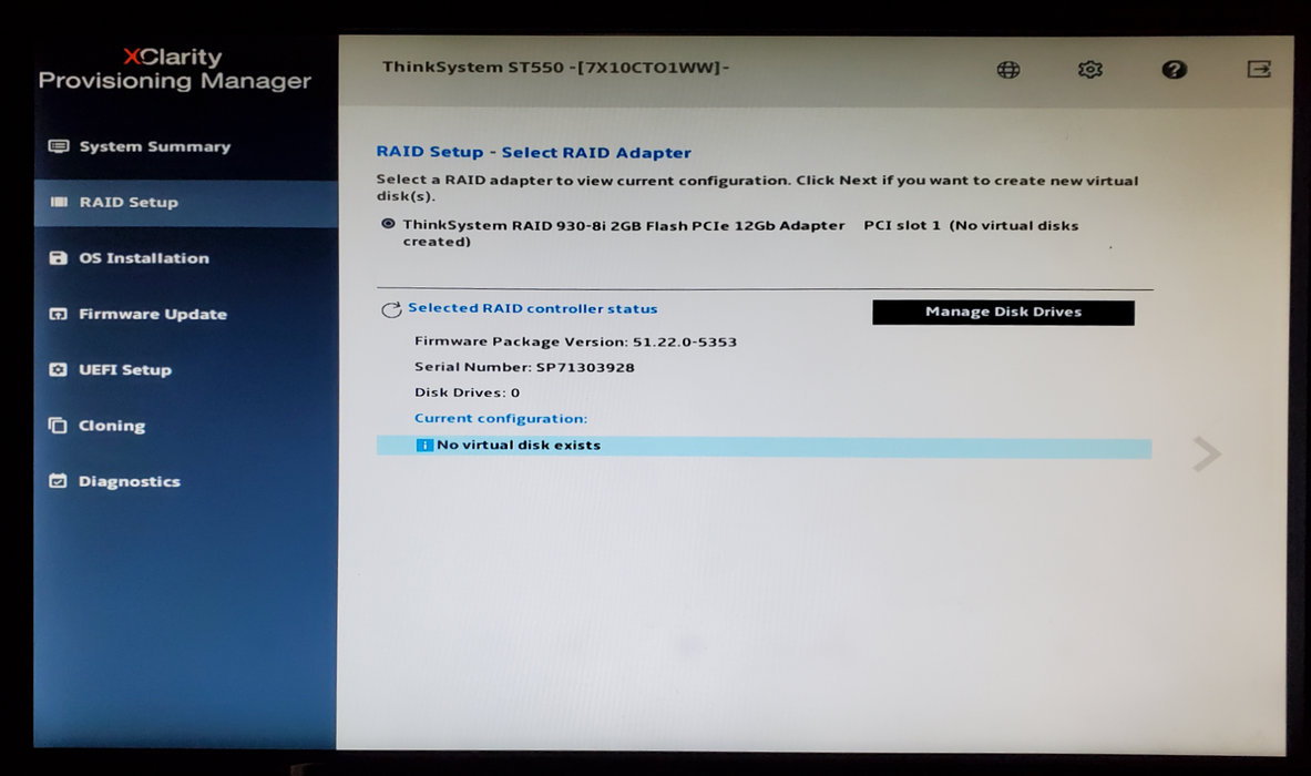 Lenovo ThinkSystem ST550 1x Xeon Silver 4116 32GB RAM 930-8i 2G - No HDD