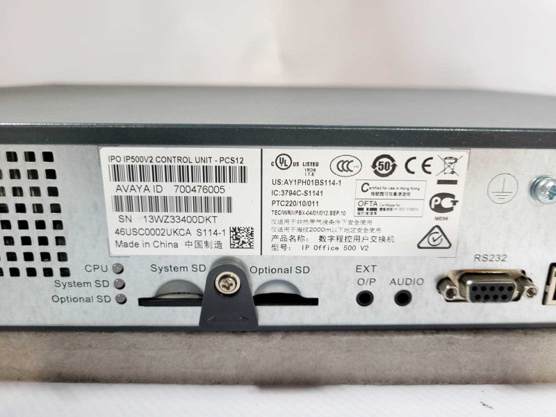 Avaya IP Office 500 V2 700476005 Control Unit 700504556 2x 700417330 $