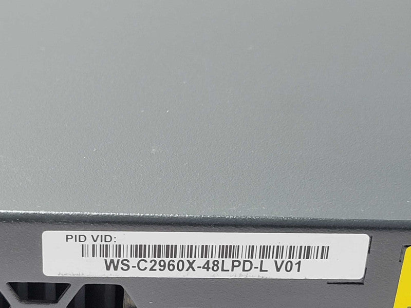 Cisco WS-C2960X-48LPD-L 48 Port PoE Gigabit Switch, Factory reset _