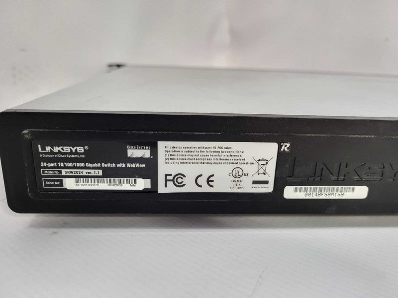 Cisco Linksys SRW2024 v1 24-port 10/100/1000 Gigabit Switch With WebView $