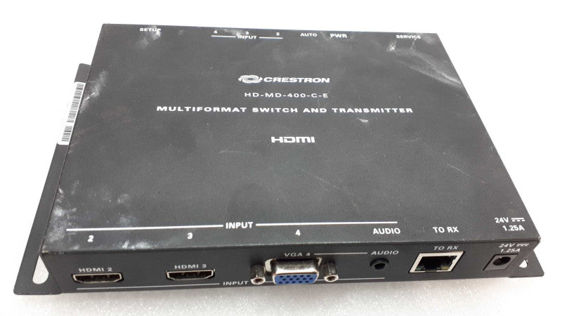CRESTRON HD-MD-400-C-E TRANSMITTER AND RECEIVER COMBO 6507781 &
