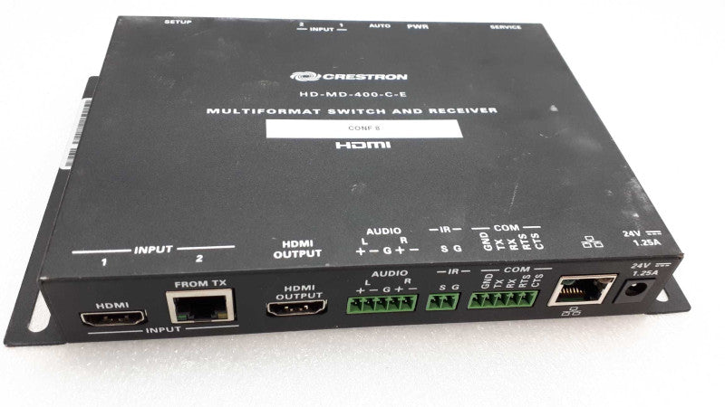 CRESTRON HD-MD-400-C-E TRANSMITTER AND RECEIVER COMBO 6507781 &