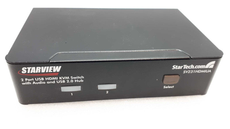 Startech 2 Port USB HDMI KVM Switch w/ Audio & USB 2.0 Hub SV231HDMIUA &