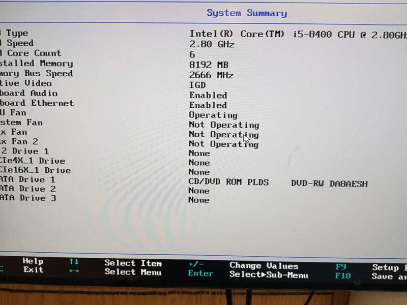 Lenovo Thinkcentre M720s SFF Desktop i5 - 8400 CPU @ 2.80GHz 8GB DDR4 Ram