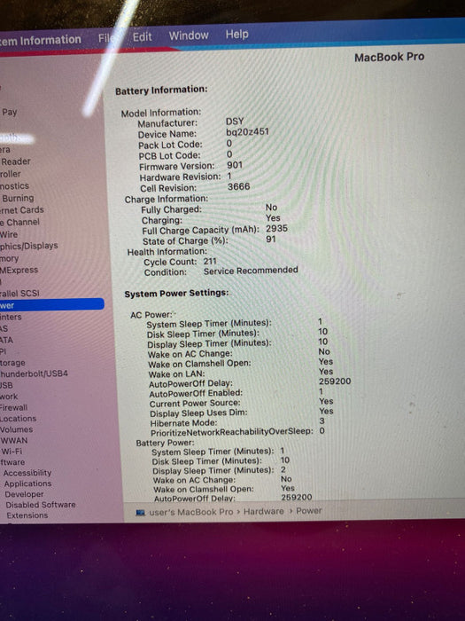 Apple MacBook Pro 13\\" 2017 i7-7660U 16GB RAM 256GB SSD NO POWER ADAPTER/READ!