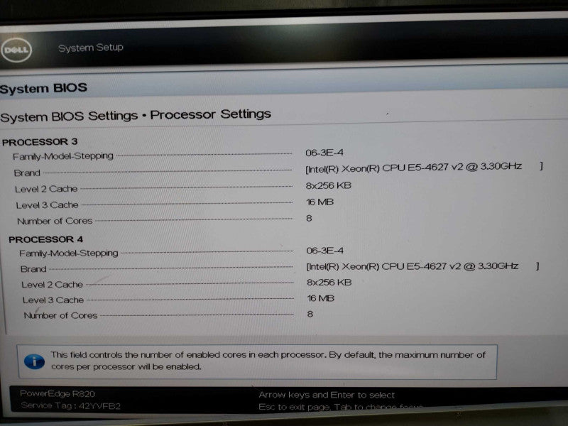 Dell Poweredge R820 4x Xeon E5-4627 V2 @ 3.30ghz / 256gb ram / H310 Raid #