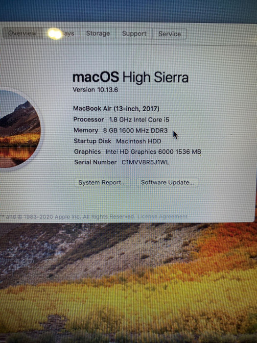 Apple MacBook Air 13\\" 2017 Intel Core i5-5350U@1.80GHz 8GB RAM 256GB SSD READ