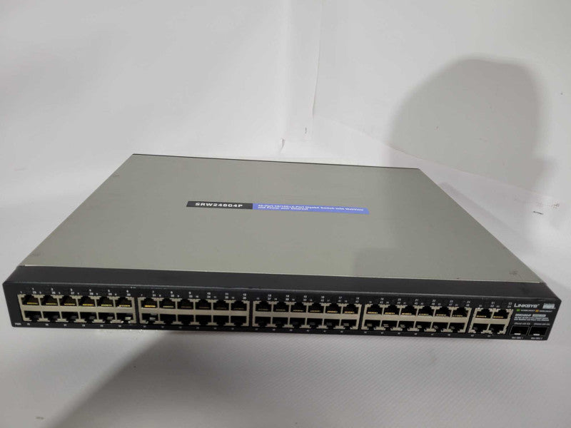 LINKSYS SRW248G4P 48 PORT 10/100 + 4 PORT GIGABIT 375W POE SWITCH !