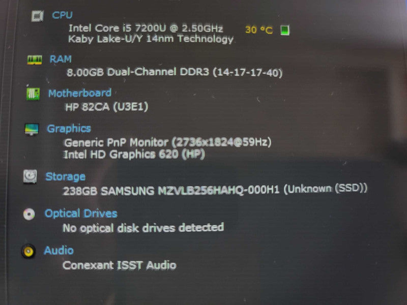 HP Elite X2 1012 G2  5G LTE 2-in-1 i5-7200U @ 2.50, 8GB DDR3, 256GB SSD Î²