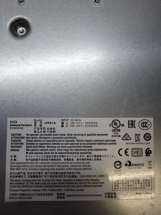 HP J9981A 1820-48G 48 Port - 4xSPF - Managed Switch