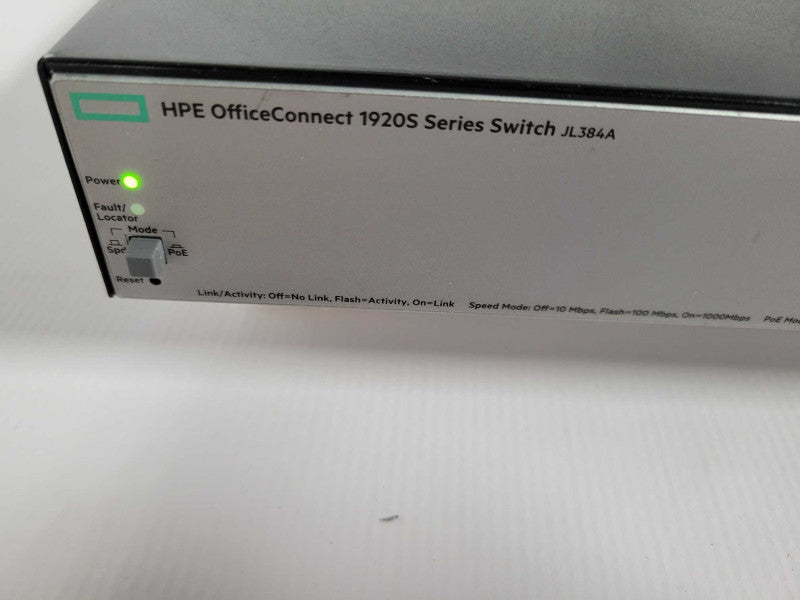 HP OfficeConnect 1920S 24 Port Rack Mountable Ethernet Switch JL384A POE !