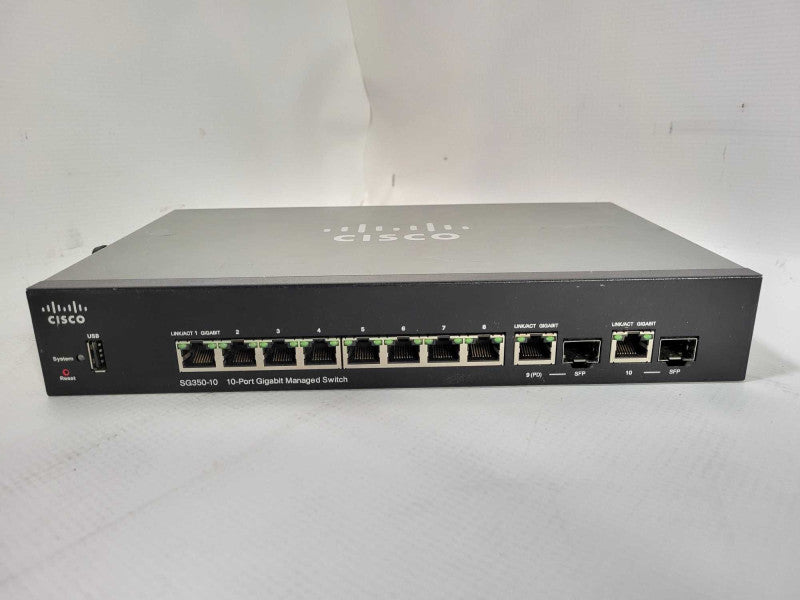 Cisco Systems SG350-10 / 10-Port Gigabit Managed Switch No AC $