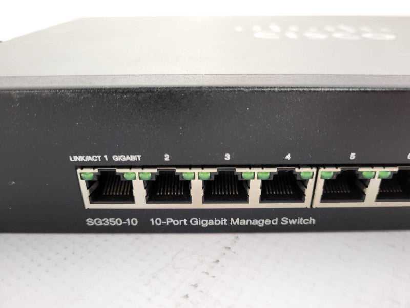 Cisco Systems SG350-10 / 10-Port Gigabit Managed Switch No AC $