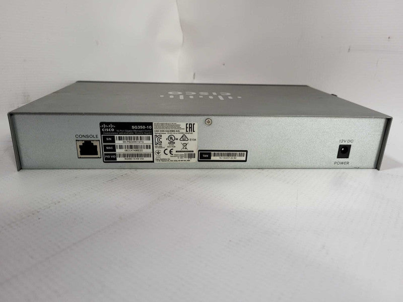 Cisco Systems SG350-10 / 10-Port Gigabit Managed Switch No AC $