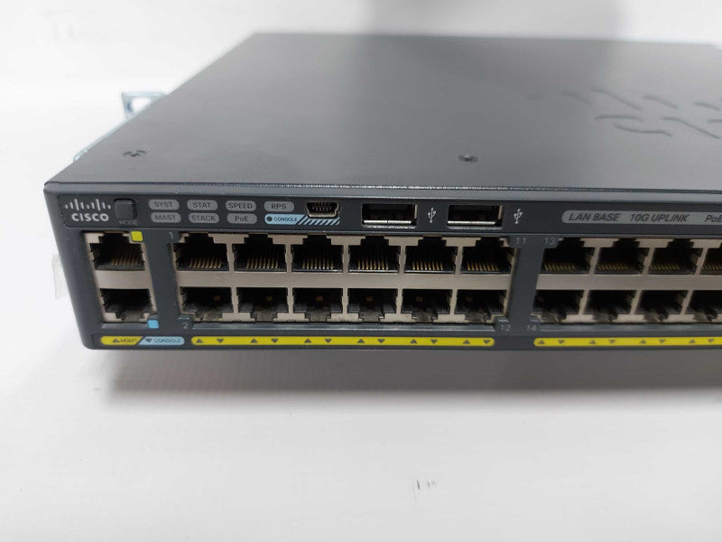 Cisco Catalyst 2960-X Series WS-C2960X-48FPS-L PoE+ Network Switch fact reset Q#