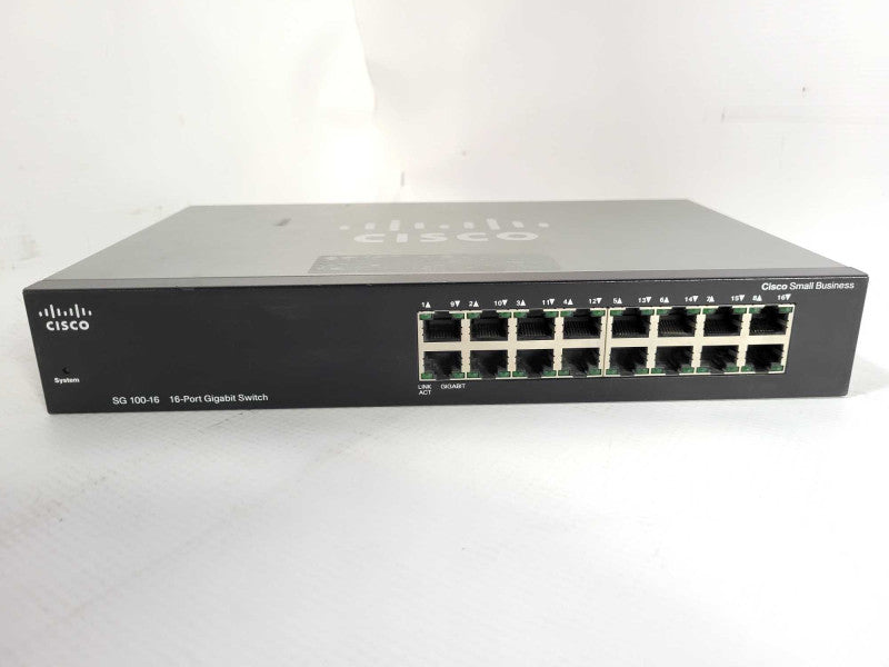 Cisco 16-Port GbE Layer 2 Network Switch SG100-16 $