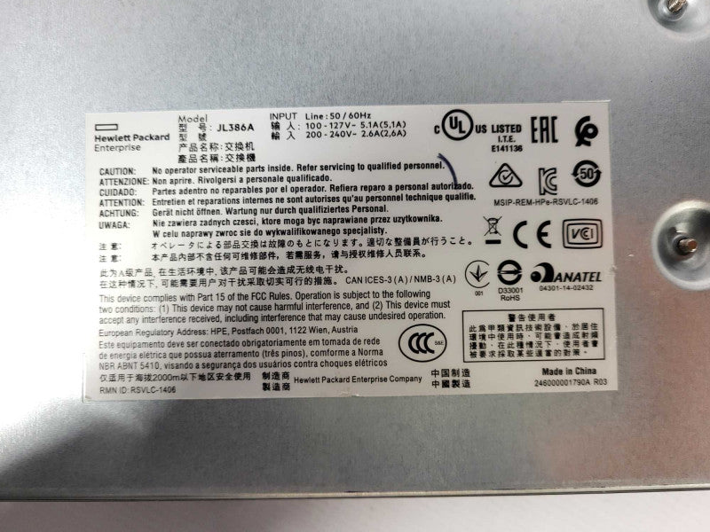 HPE OfficeConnect Switch 1920S 48G 4SFP 24 PoE+ (370W) JL386A _ $