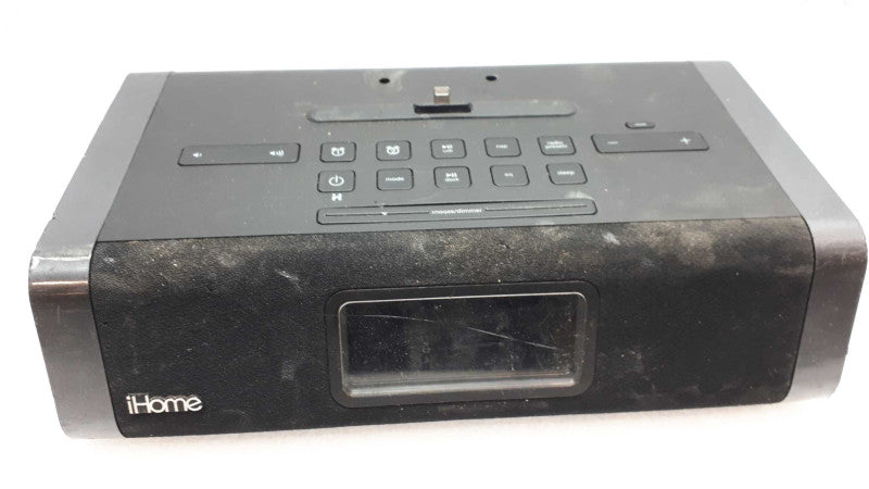 iHome Model iDL45 Black iPhone Dual Charging Stereo FM Alarm Clock &