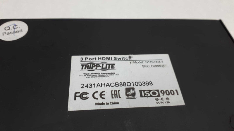 TRIPP LITE HDMI Switch 3 port B119-003-1 &