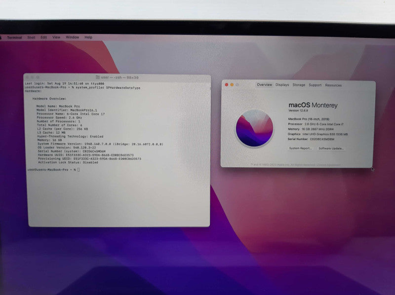 Apple Macbook Pro 2019 16\\" Core i7-9750H @ 2.6GHz 16GB DDR4 512GB SSD *READ Q