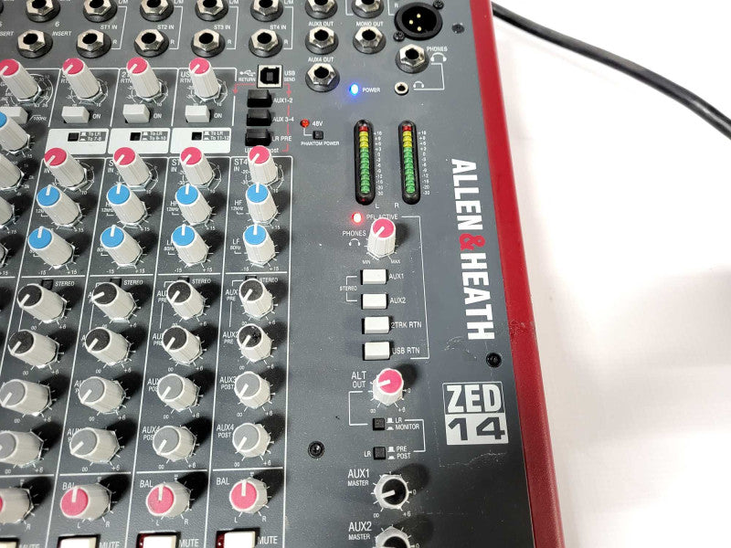 Allen & Heath ZED 14 USB 14-Channel Mixer (D8058A) READ Q$
