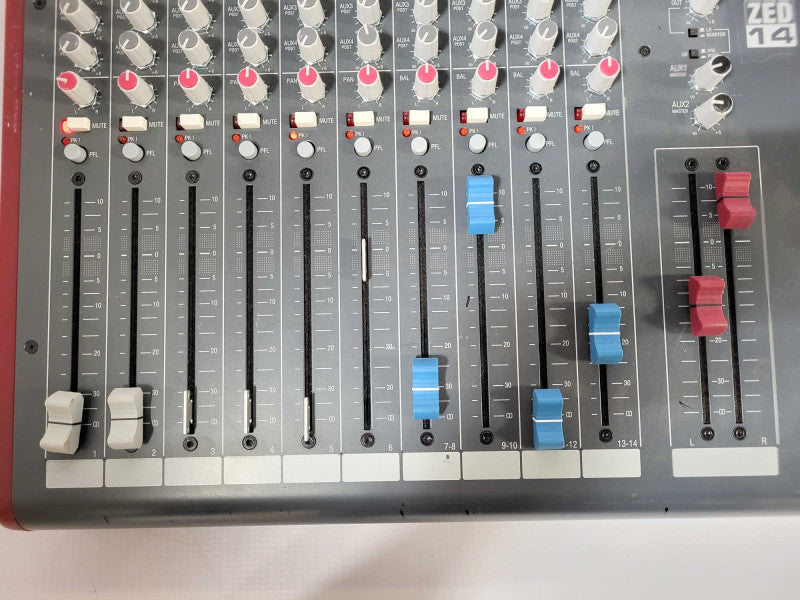 Allen & Heath ZED 14 USB 14-Channel Mixer (D8058A) READ Q$
