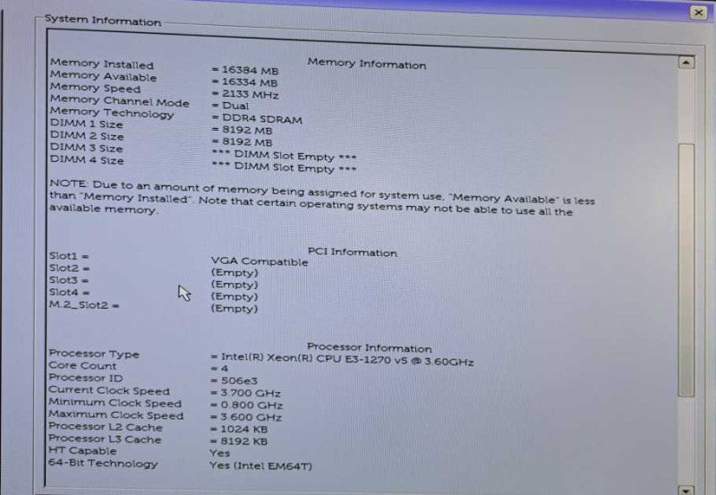 Dell Precision 3620 1x Xeon E5-1270 v5 @ 3.60GHz 16GB DDR4 W4100 GPU )