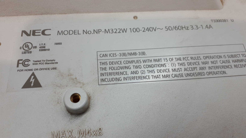 NEC NP-M322W 3200-Lumen Portable DLP Projector &