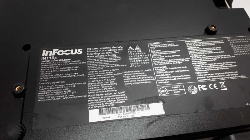 InFocus IN116 Projector 3800 Lumens Full HD 3D Professional  &