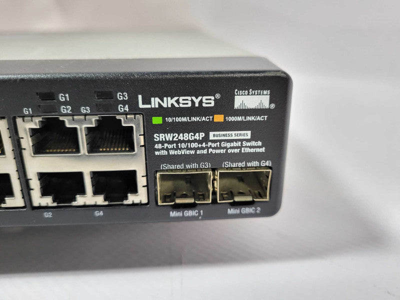 Cisco SRW248G4P 48 10/100 ports + 4 Gigabit Ports Webview PoE Switch $