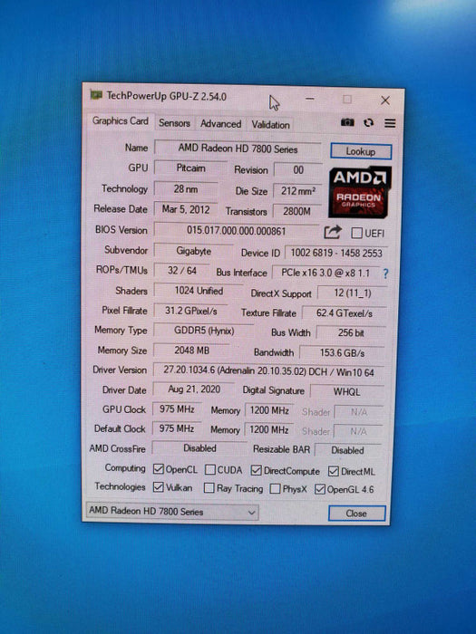 Gigabyte HD 7850 Windforce 2gb Q