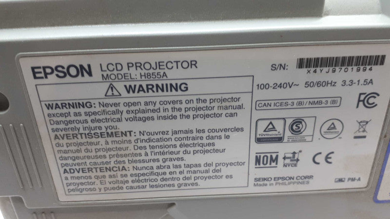 Epson PowerLite X39 3LCD Projector Picture-in-Picture H855A &