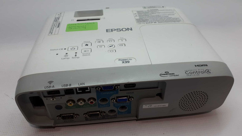 Epson PowerLite X39 3LCD Projector Picture-in-Picture H855A &
