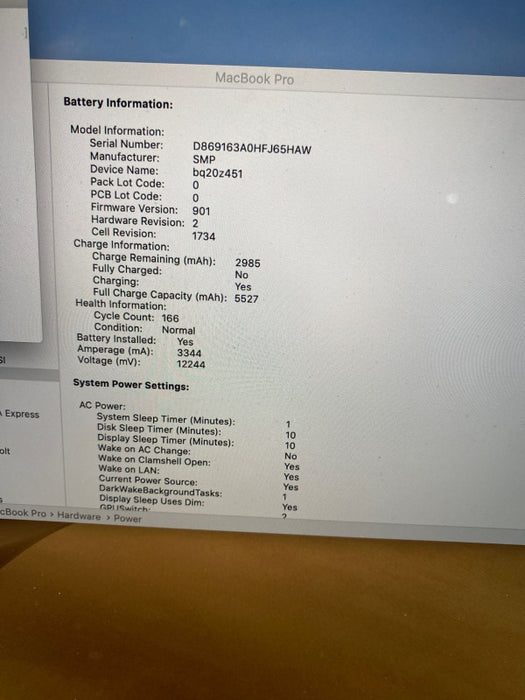 Apple MacBook Pro 15\\" 2019 TouchBar i7-9750H Radeon Pro 555X 16GB 256SSD READ