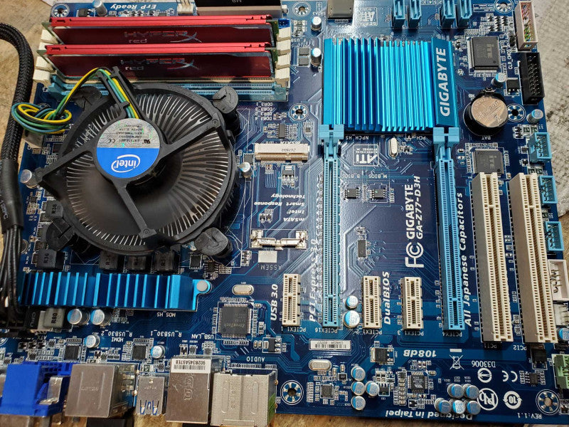 Gigabyte GA-Z77-D3H Motherboard with intel i7-3770k @ 3.50 GHZ, 16gb ddr3