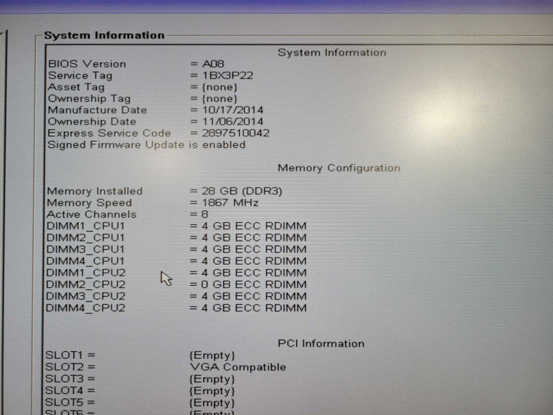 Dell Precision T5610, 2x Xeon E5-2650v2 2.6GHz, 28GB DDR3, Quadro K2000 GPU !