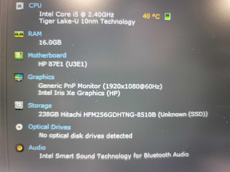 HP ProBook 450 G8 i5-1135G7 @ 2.40GHZ, 16GB DDR4, 256GB m.2 Î²