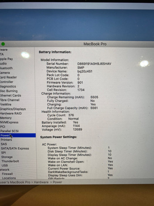 Apple MacBook Pro 15\\" 2019 TouchBar i7-9750H Radeon Pro 555X 16GB 256SSD READ