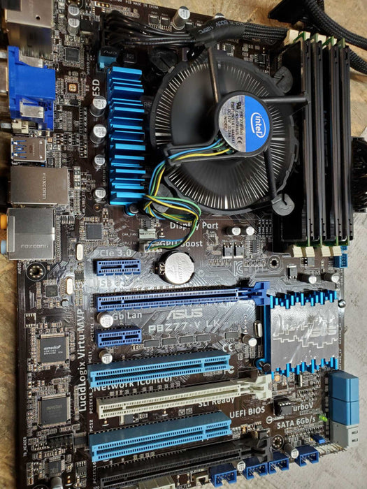 Asus P8Z77-V LK Motherboard with intel i7-3770 @ 3.40 GHZ, 32GB DDR3