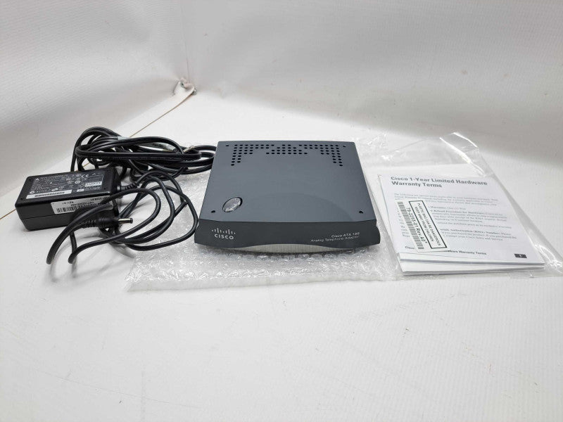 New Open Box - Cisco ATA-186-I1-A VOIP Analog Telephone Adapter ATA 186 Modem )
